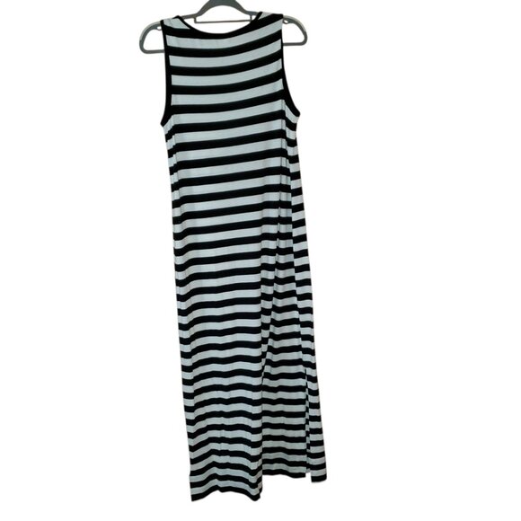 xhilaration Black and White Striped Maxi Sleeveless Dress XL/TG - Picture 2 of 5